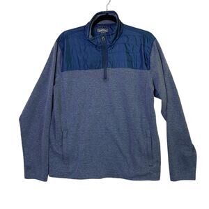 Eddie Bauer Blue 1/4 Zip Long Sleeve Lightweight Pullover Top Sweatshirt Size XL